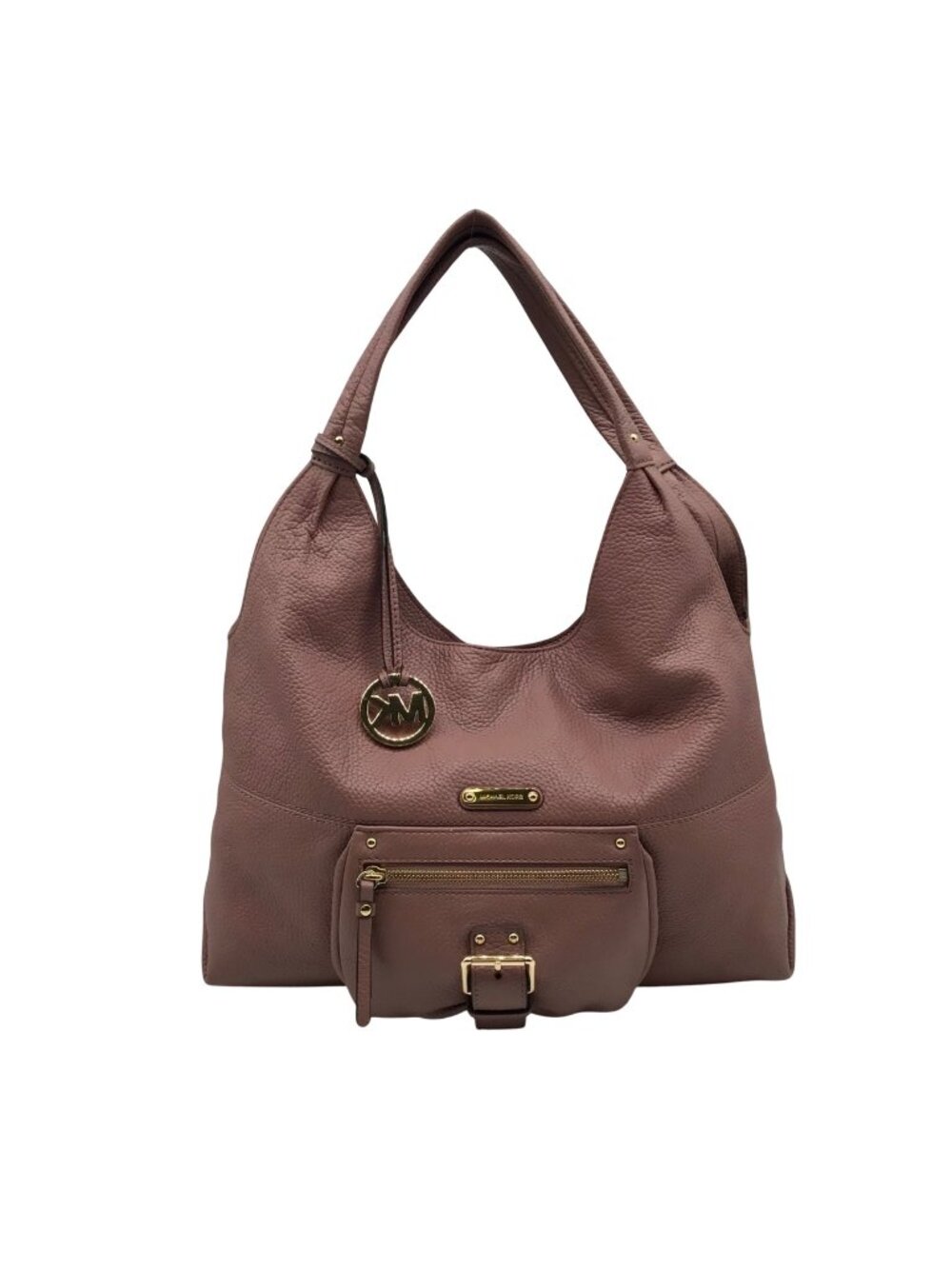 Michael Kors Mauve Pebbled Leather Austin Hobo Bag